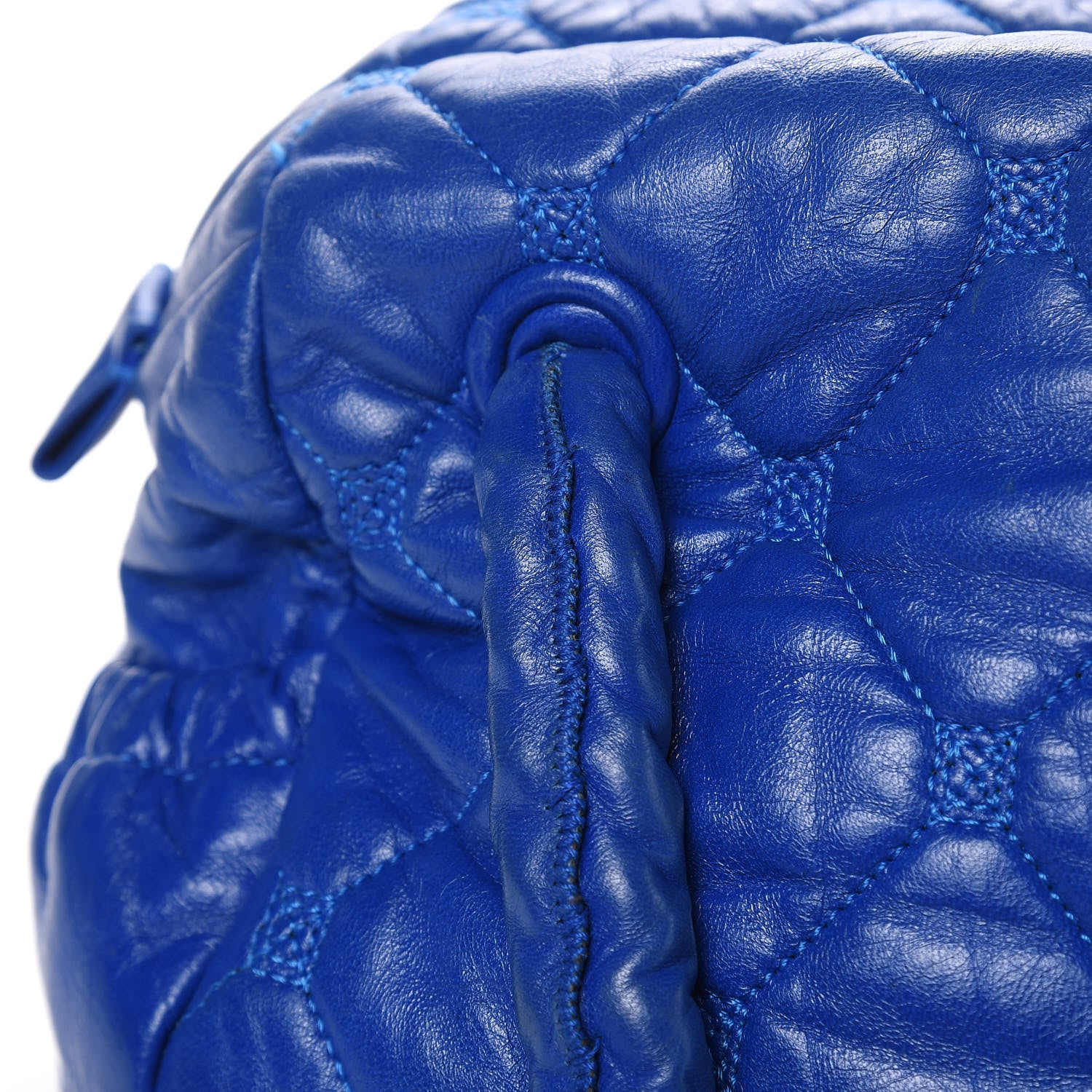 Chanel Lambskin Quilted Hidden Chain Bowler Blue 21 of 21