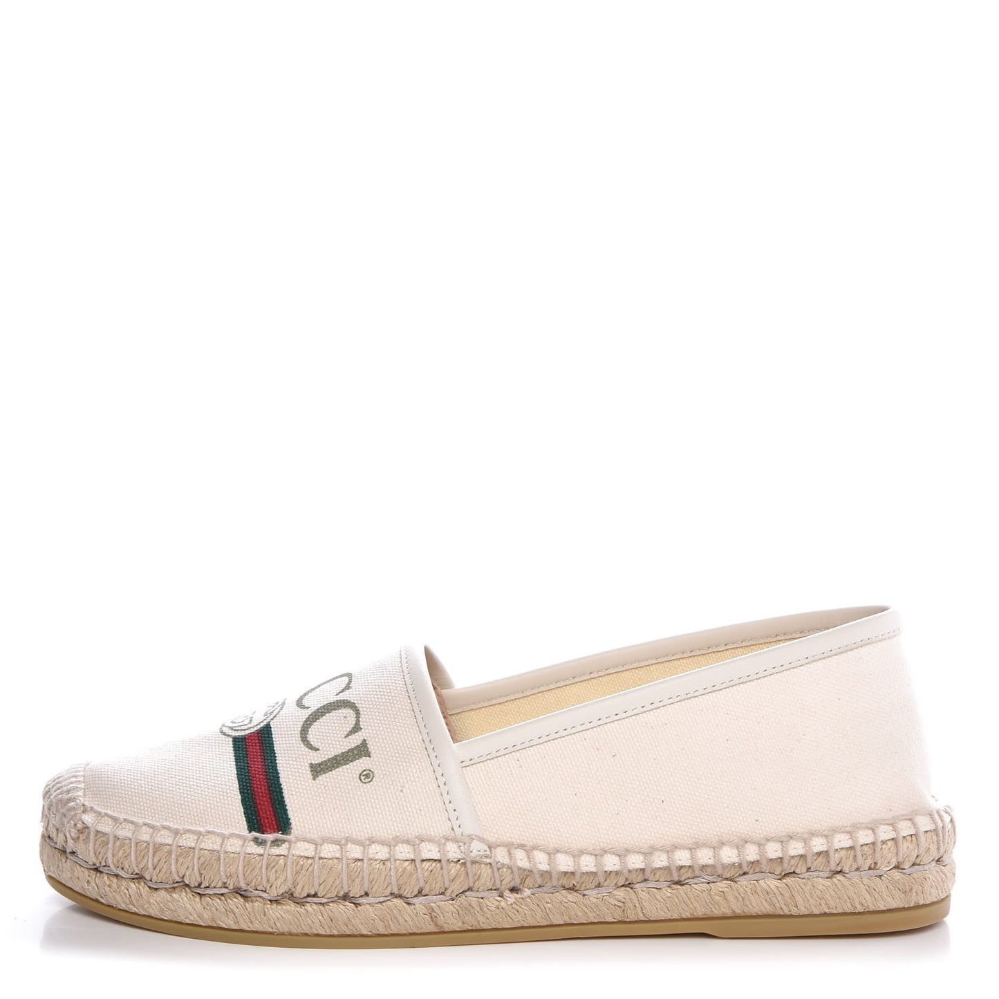 Canvas Logo Espadrilles 36 Greggio White