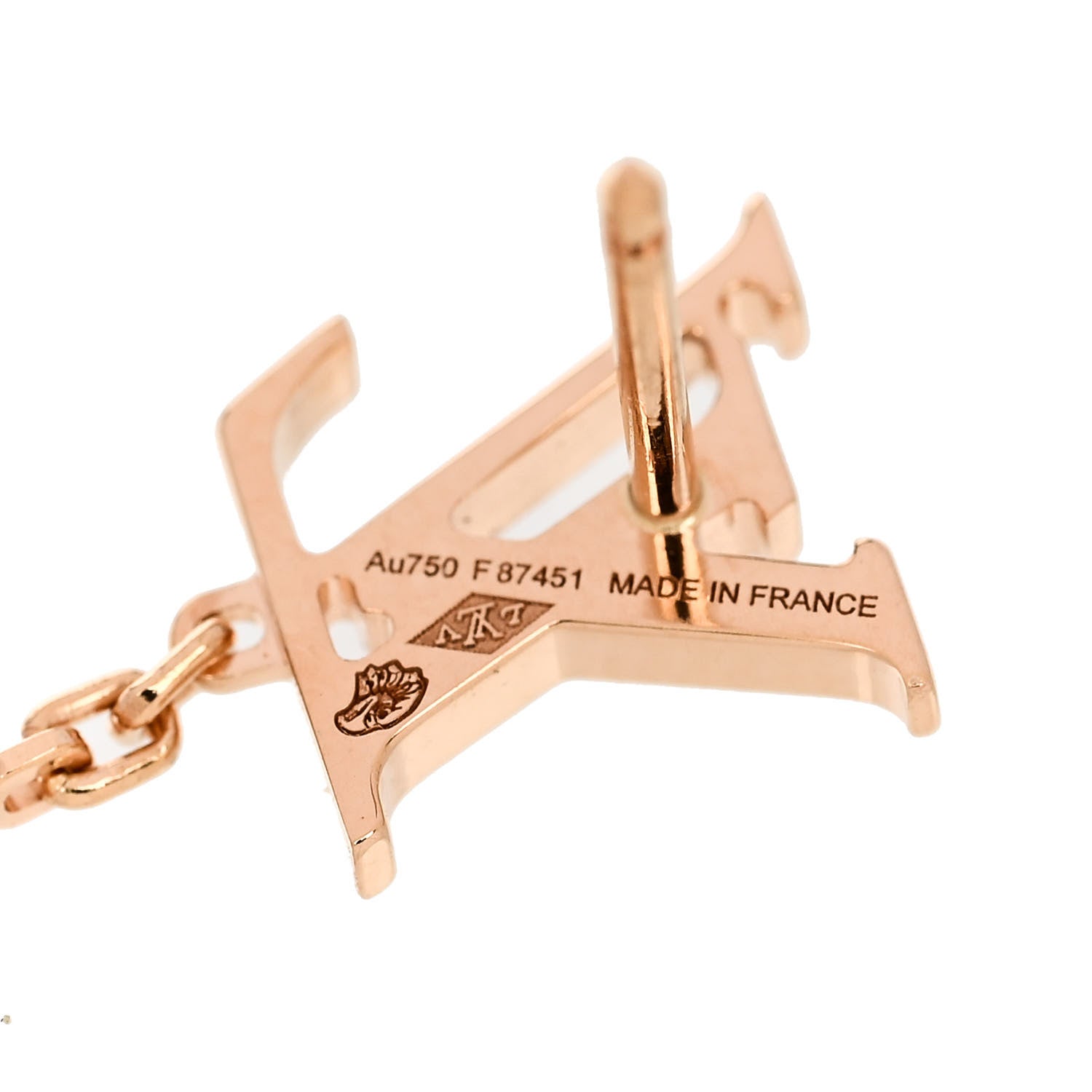 Louis Vuitton 18K Pink Gold Diamond Idylle Blossom LV Stud Single Earring 4 of 4