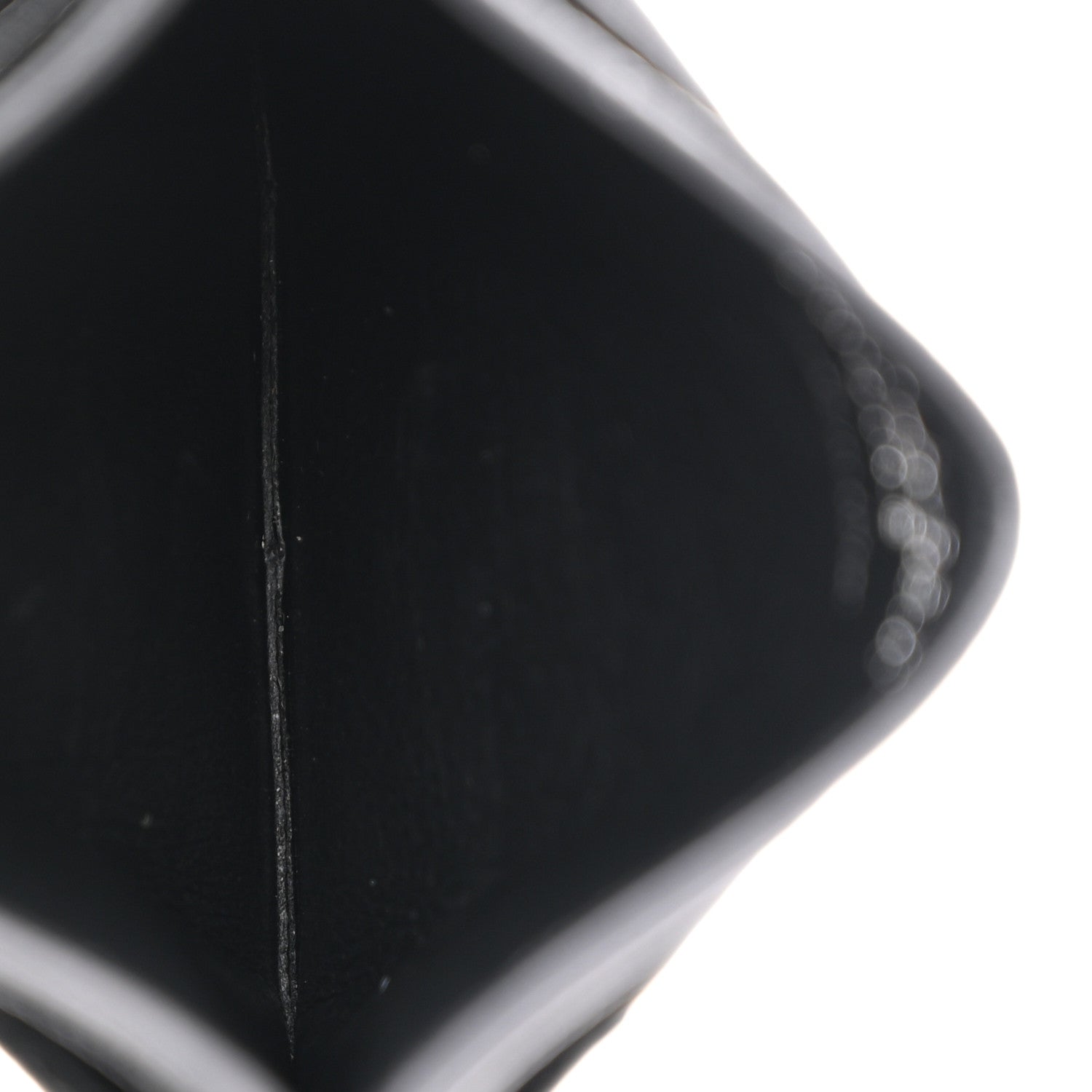 Saint Laurent Grain De Poudre Matelasse Chevron Monogram Credit Card Case Black 5 of 8