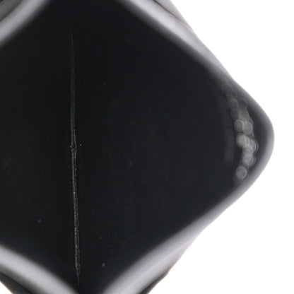 Saint Laurent Grain De Poudre Matelasse Chevron Monogram Credit Card Case Black 5 of 8