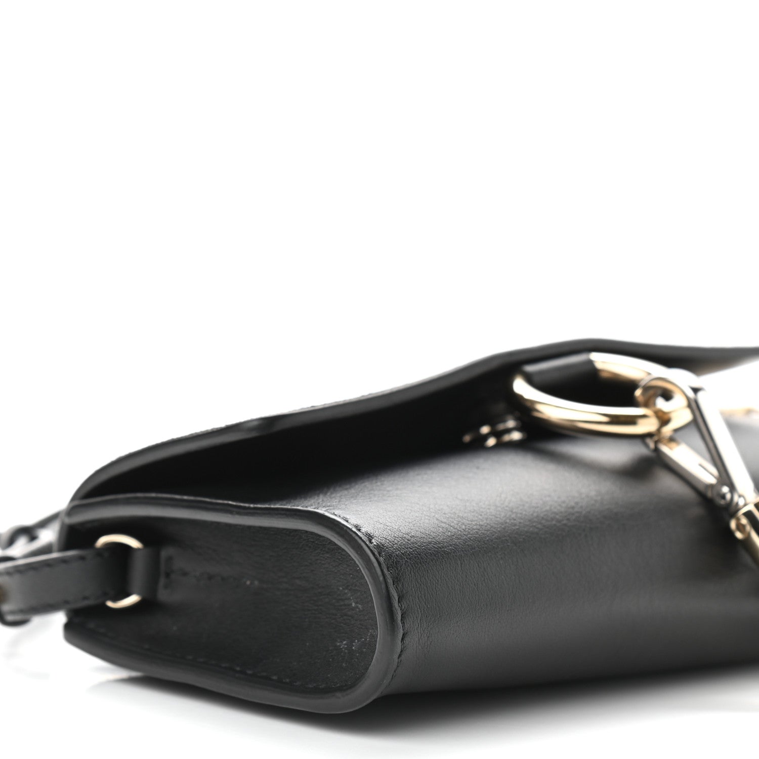 Chloe Suede Calfskin Mini Faye Shoulder Bag Black 8 of 10