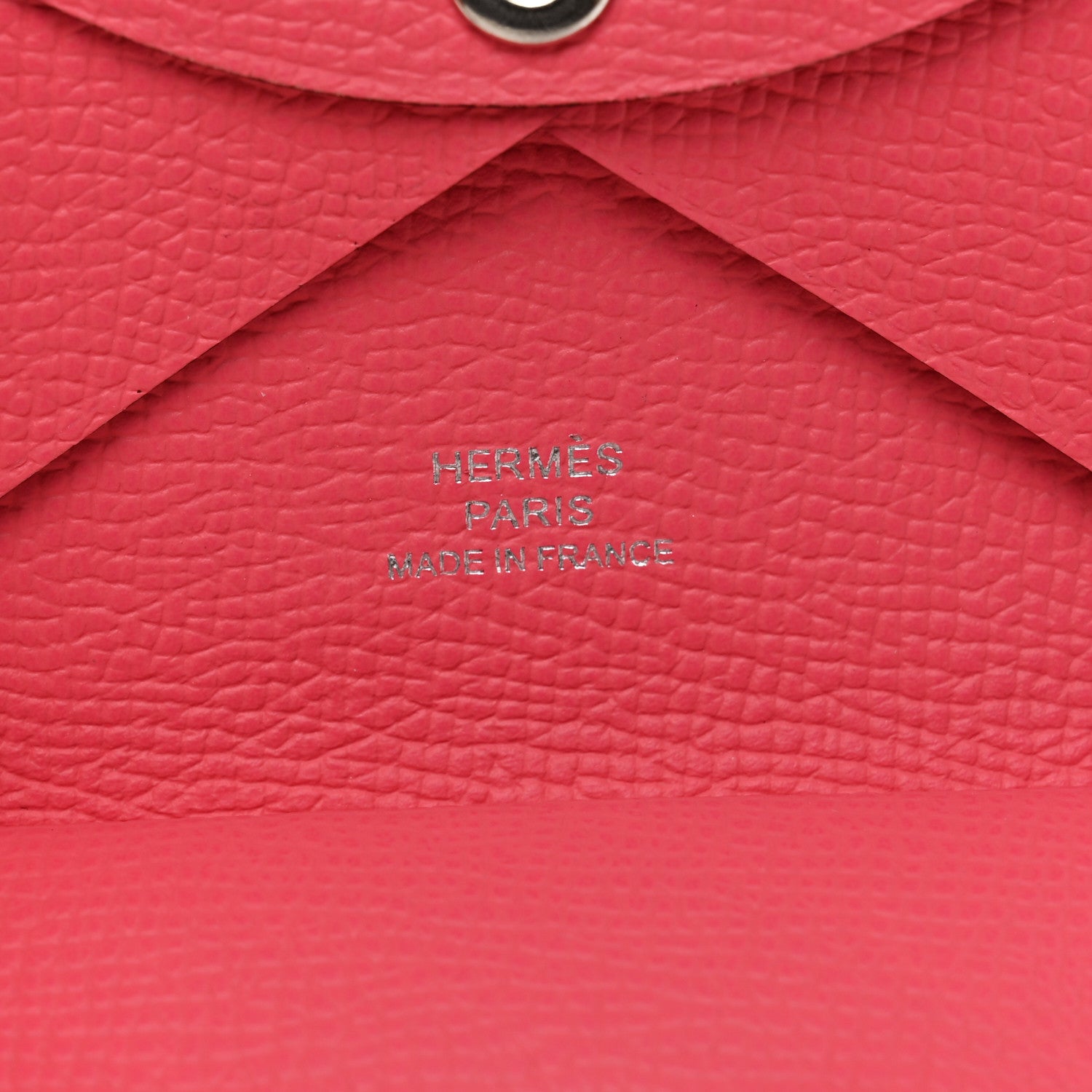 Hermes Epsom Calvi Duo Card Case Rose Azalee 6 of 7
