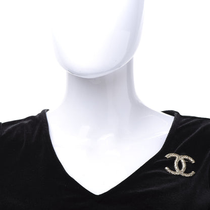 Chanel Metal CC Diamond Quilted Brooch Light Gold 2 of 4