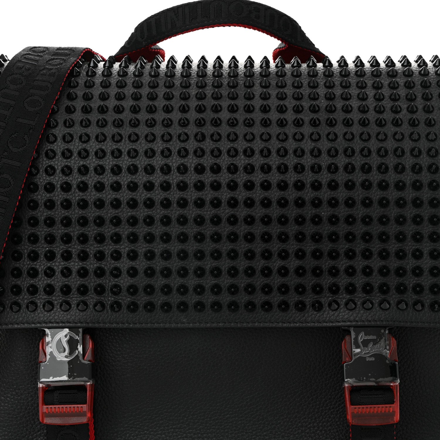 Christian Louboutin Calfskin Spikes Loubiclic Messenger Black 8 of 10