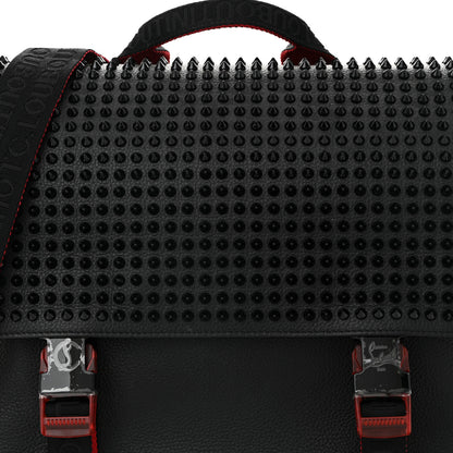 Christian Louboutin Calfskin Spikes Loubiclic Messenger Black 8 of 10