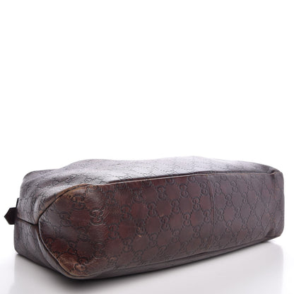Gucci Guccissima Medium Horsebit Chain Hobo Dark Brown 4 of 12