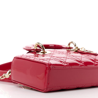 Christian Dior Patent Cannage Small Lady D-Joy Red 9 of 10