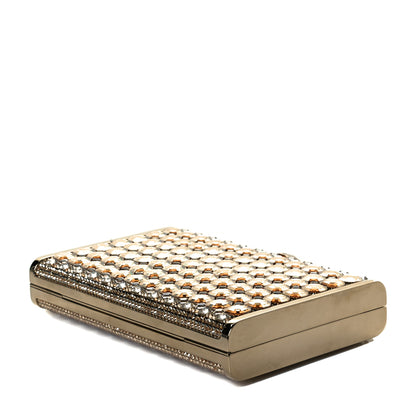 Judith Leiber Crystal Minaudiere Clutch Gold 6 of 8