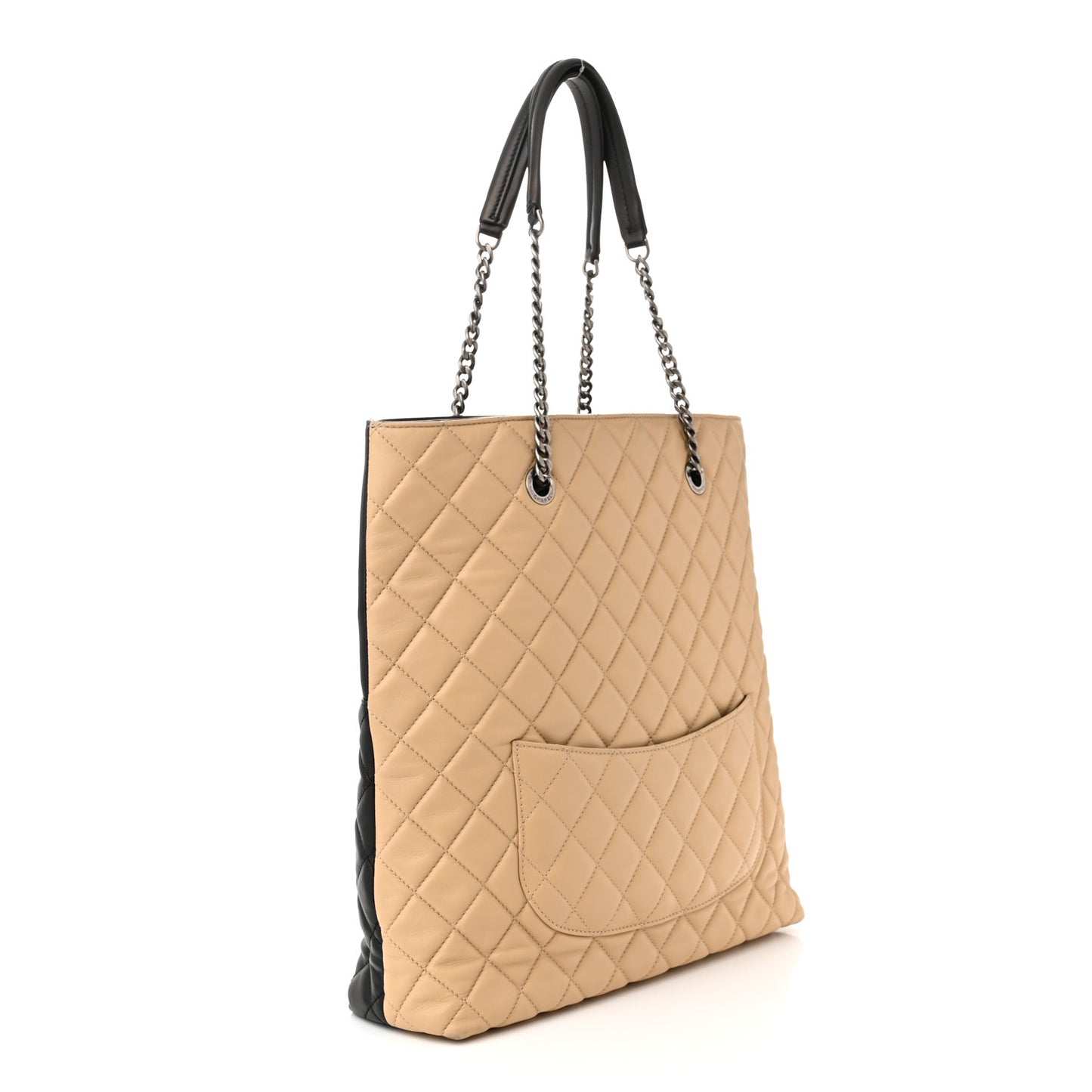 Caviar Quilted Urban Delight Tote Black Beige