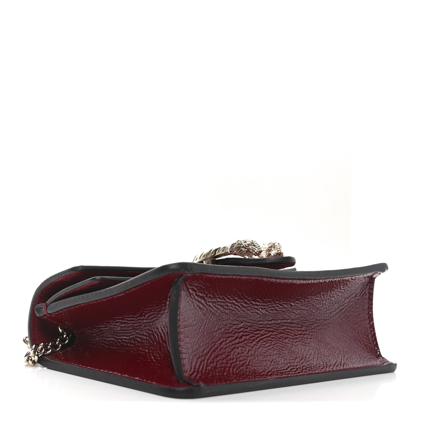 Crinkled Patent Mini Dionysus Shoulder Bag Rosso Ancora Red