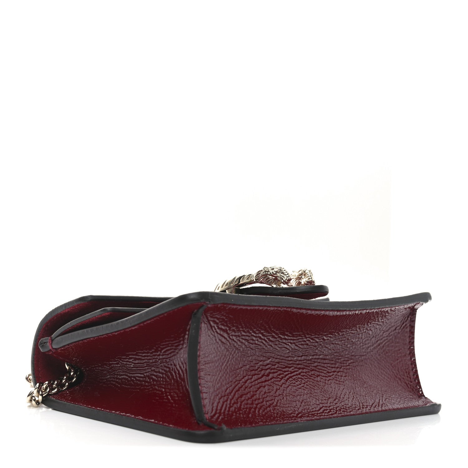 Gucci Crinkled Patent Mini Dionysus Shoulder Bag Rosso Ancora Red 4 of 10