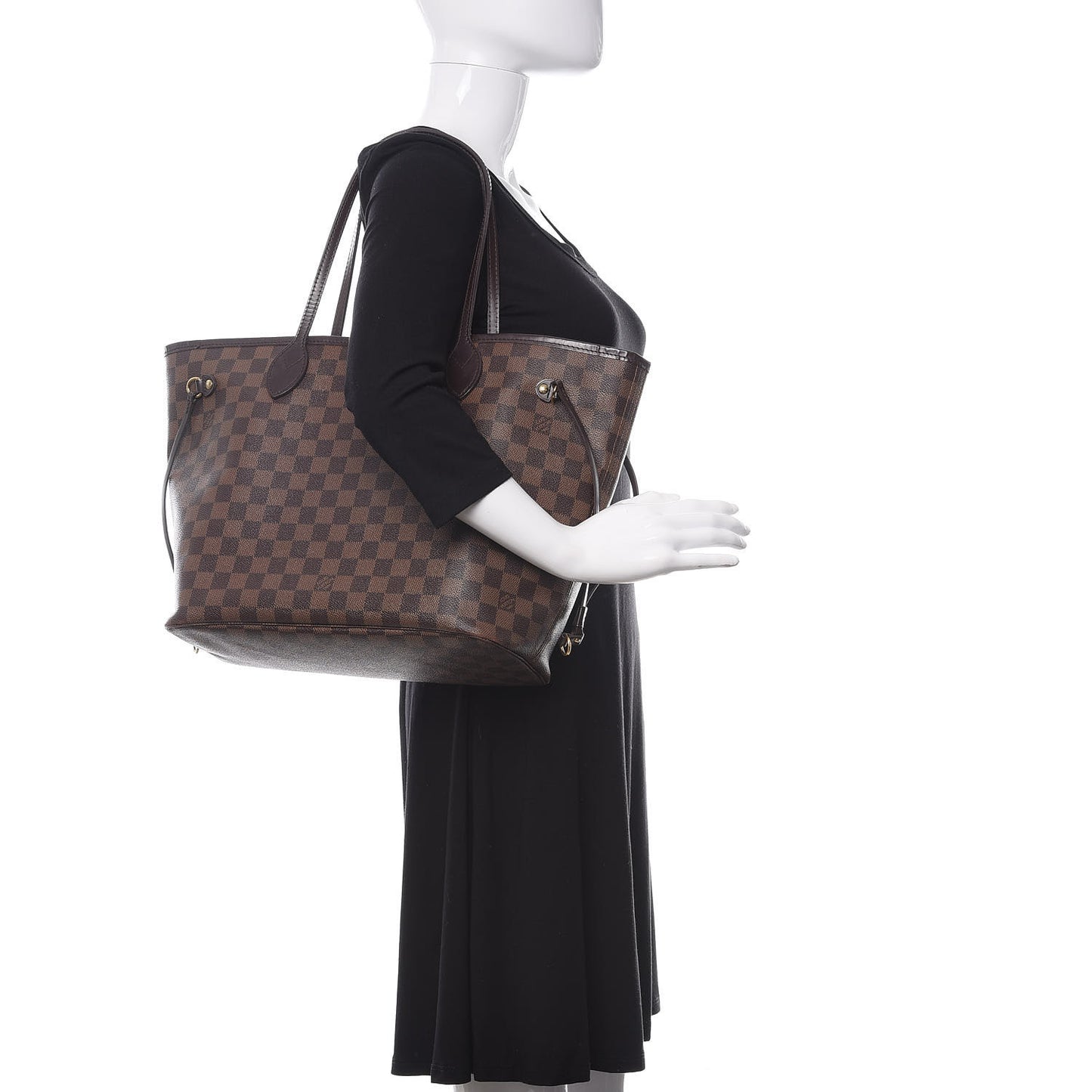 Damier Ebene Neo Neverfull MM Rose Ballerine