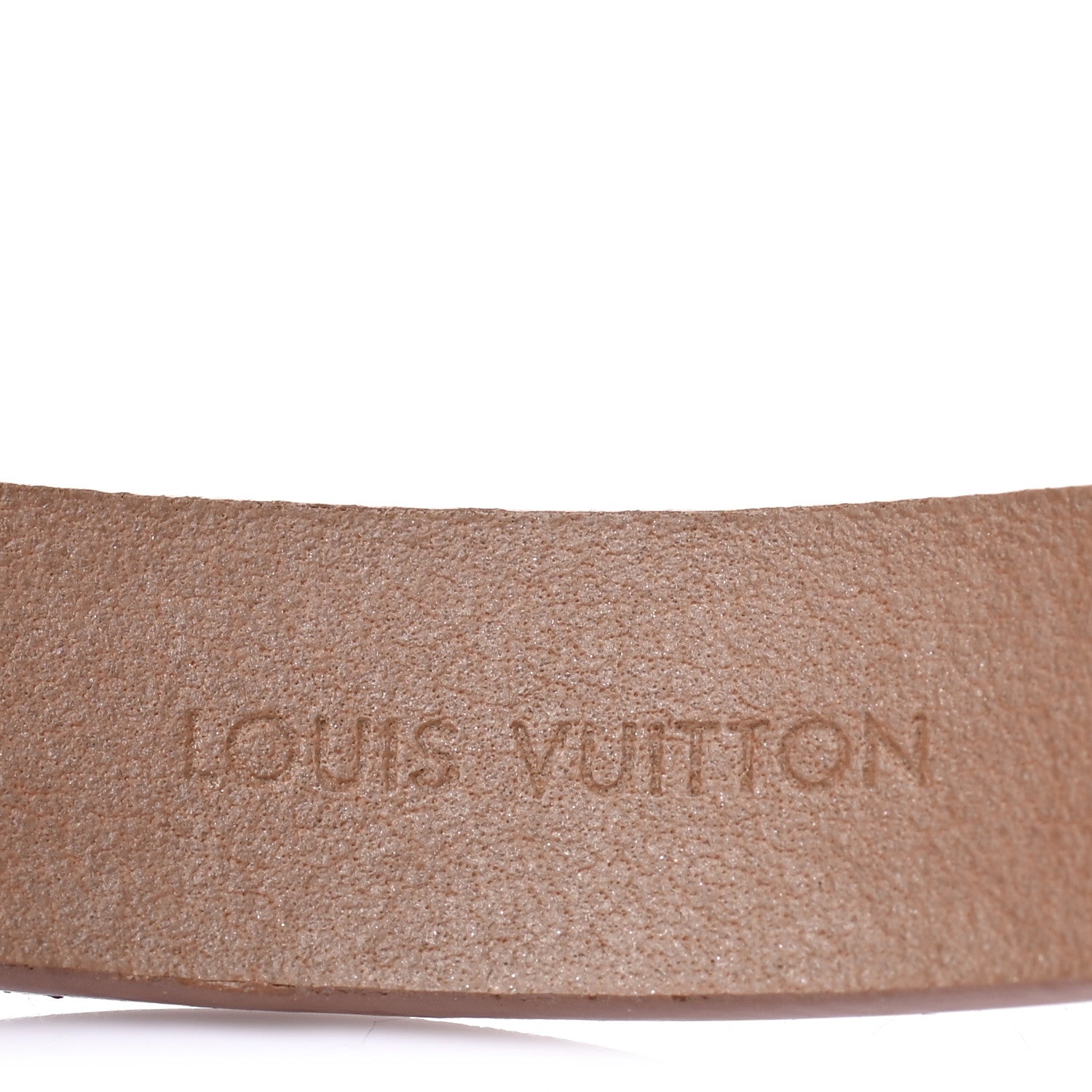 Louis Vuitton Patent Calfskin Embossed Spirit Bracelet 17 Brown 4 of 6