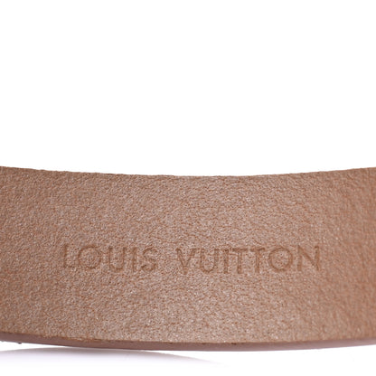Louis Vuitton Patent Calfskin Embossed Spirit Bracelet 17 Brown 4 of 6
