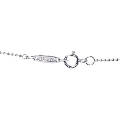 Tiffany 18K White Gold Diamond Knot Key Pendant Necklace 5 of 7