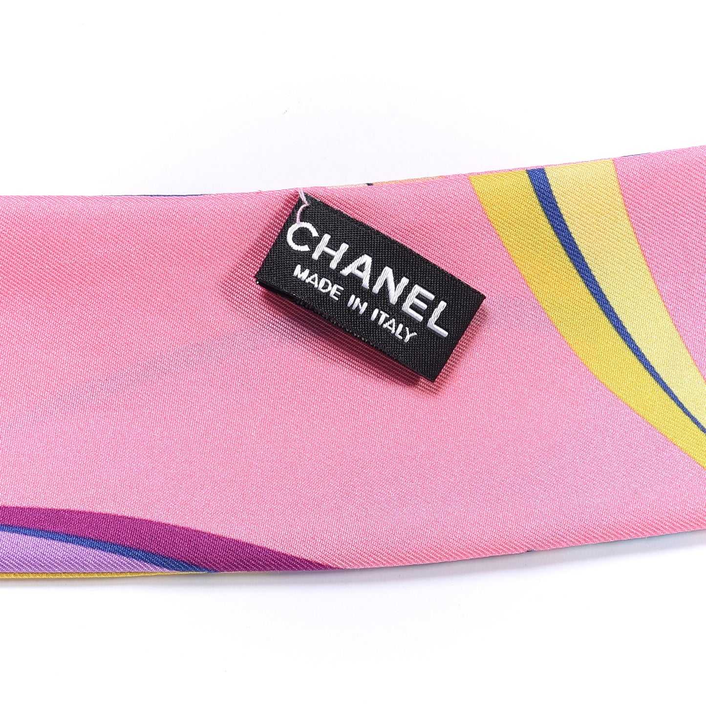 Silk CC Slim Bandeau Scarf Rose