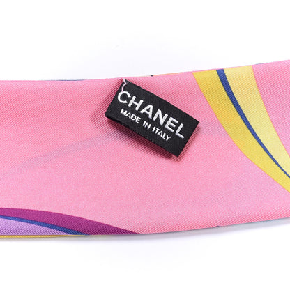 Chanel Silk CC Slim Bandeau Scarf Rose 3 of 3