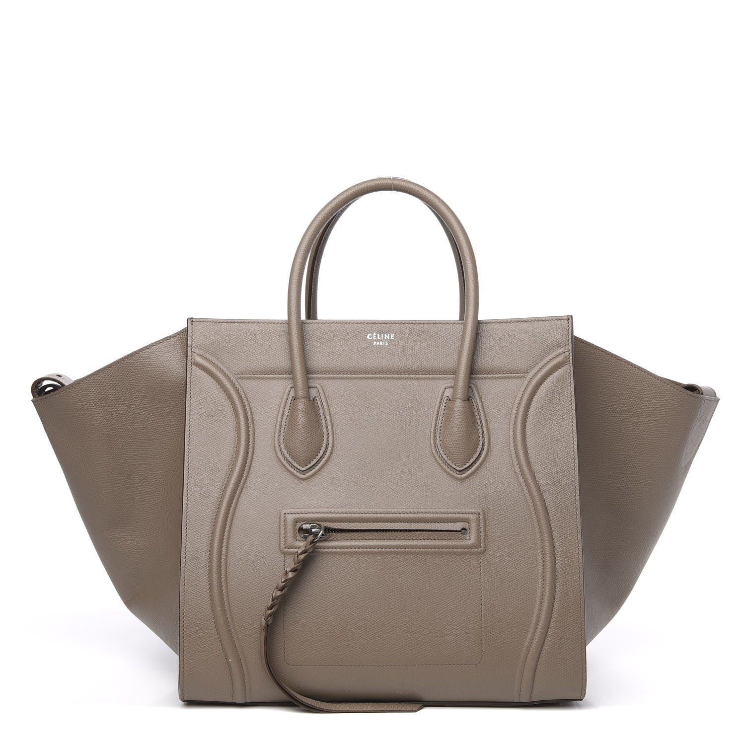 Celine Baby Grained Calfskin Medium Phantom Luggage Taupe 1 of 15