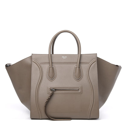 Celine Baby Grained Calfskin Medium Phantom Luggage Taupe 1 of 15
