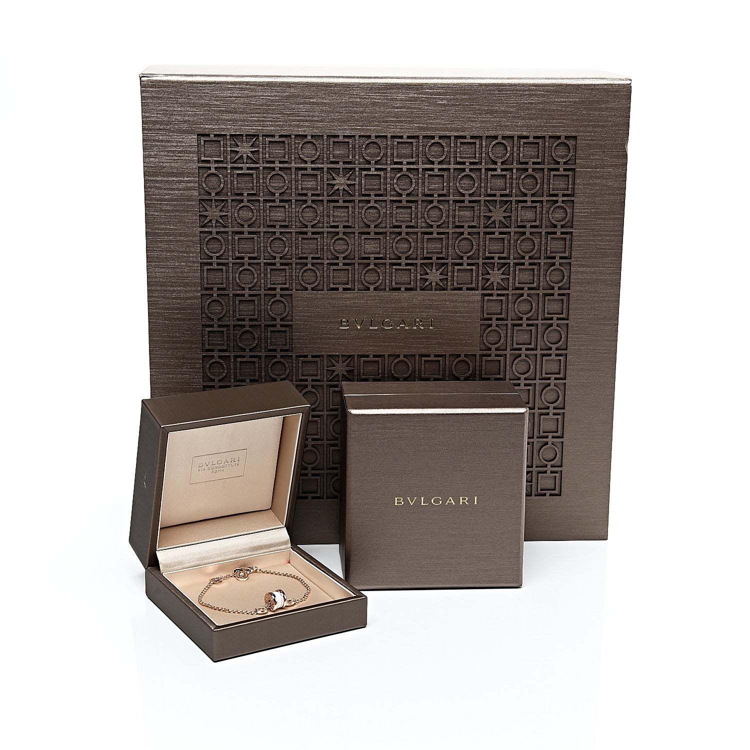 Bulgari 18K Rose Gold White Ceramic B.Zero1 Bracelet 5 of 5