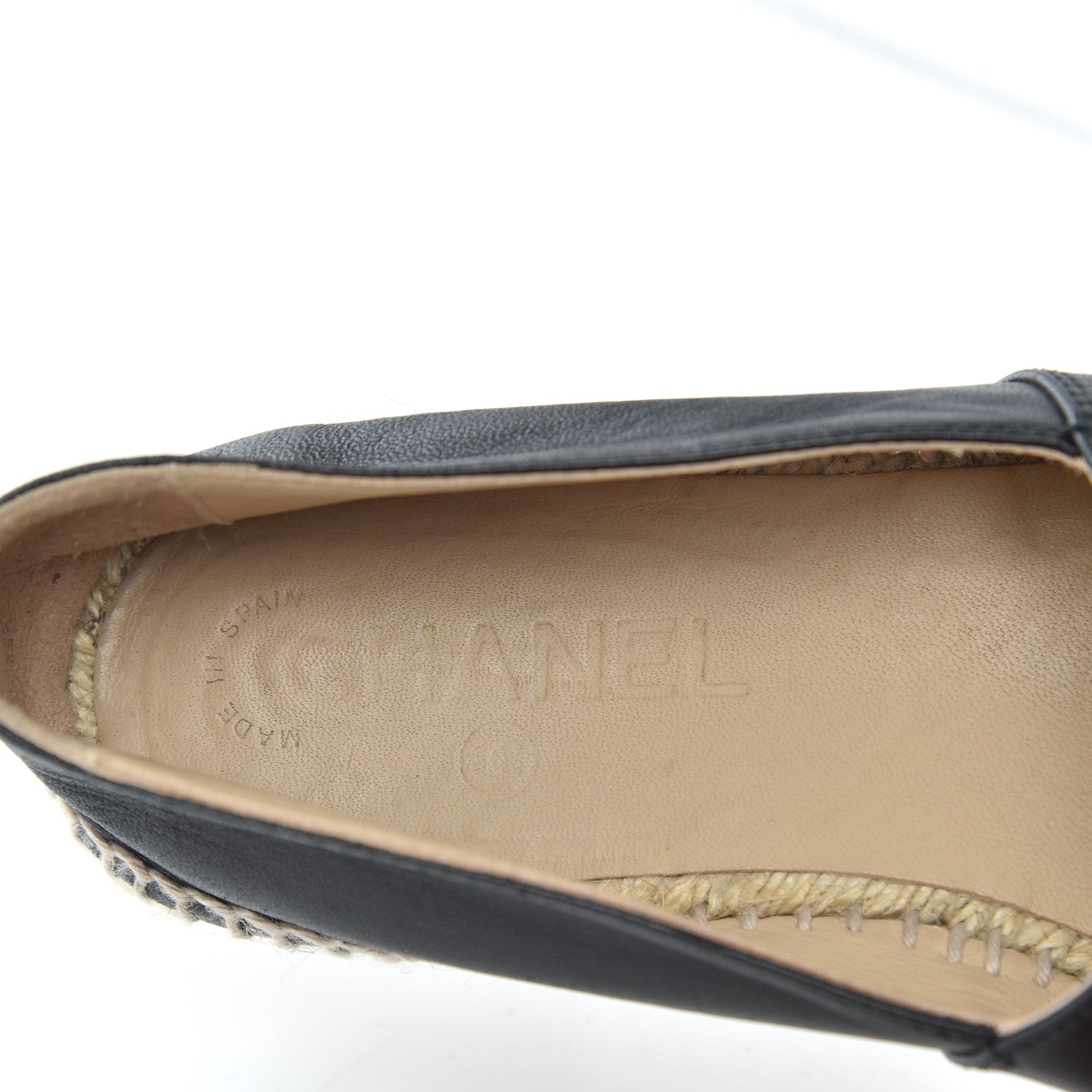 Chanel Lambskin CC Espadrilles 37 Black 8 of 9