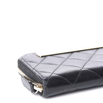 Chanel Lambskin Quilted Small Trendy CC Zip Around Wallet Black 6 of 11