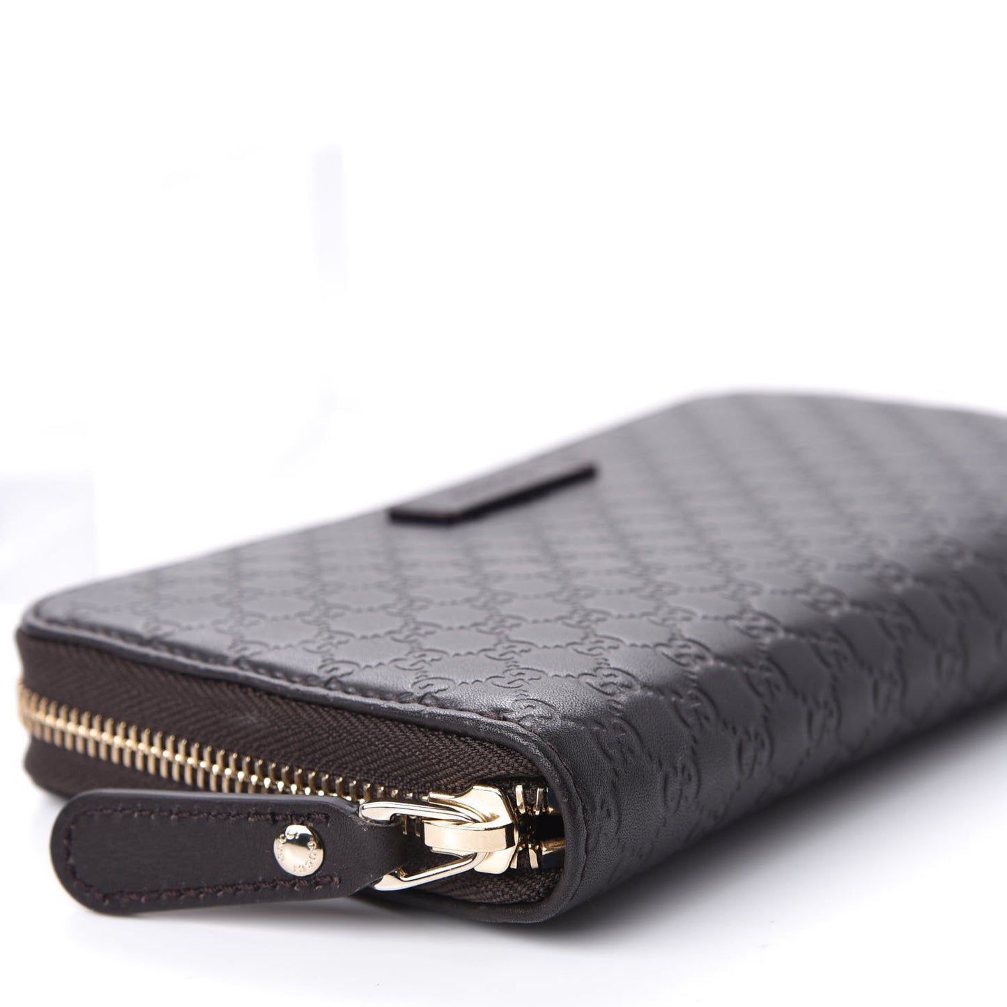 Microguccissima Zip Around Wallet Black