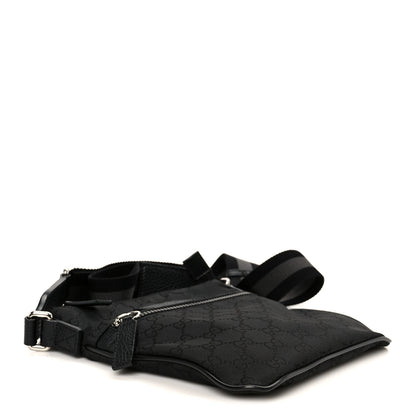 Gucci Nylon Monogram Mini Flat Messenger Bag Black 4 of 11