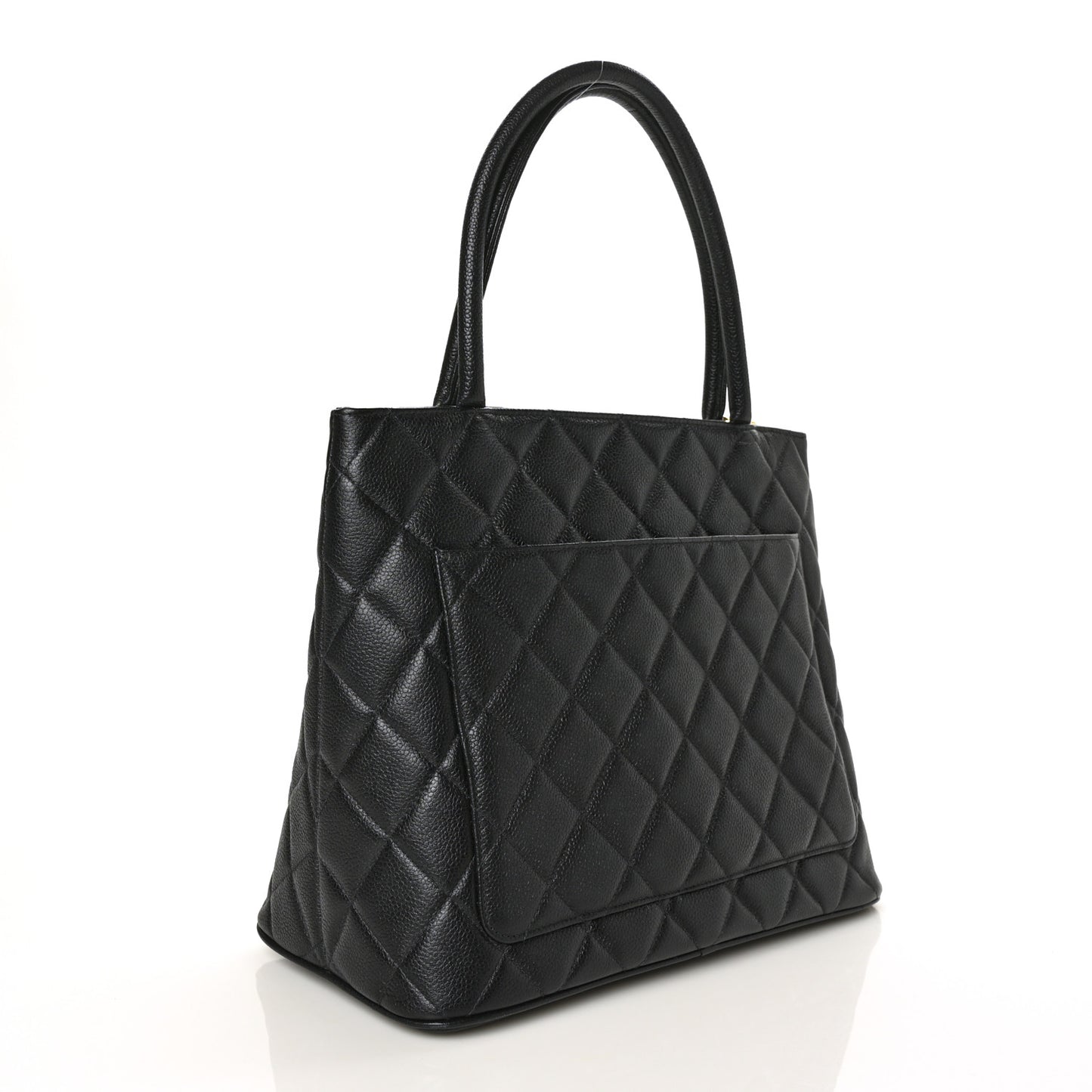 Caviar Quilted Medallion Tote Black