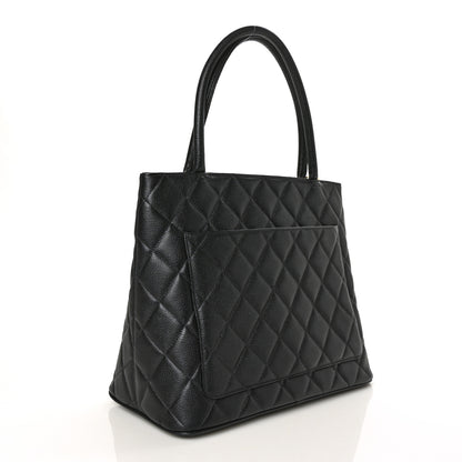Chanel Caviar Quilted Medallion Tote Black 3 of 10