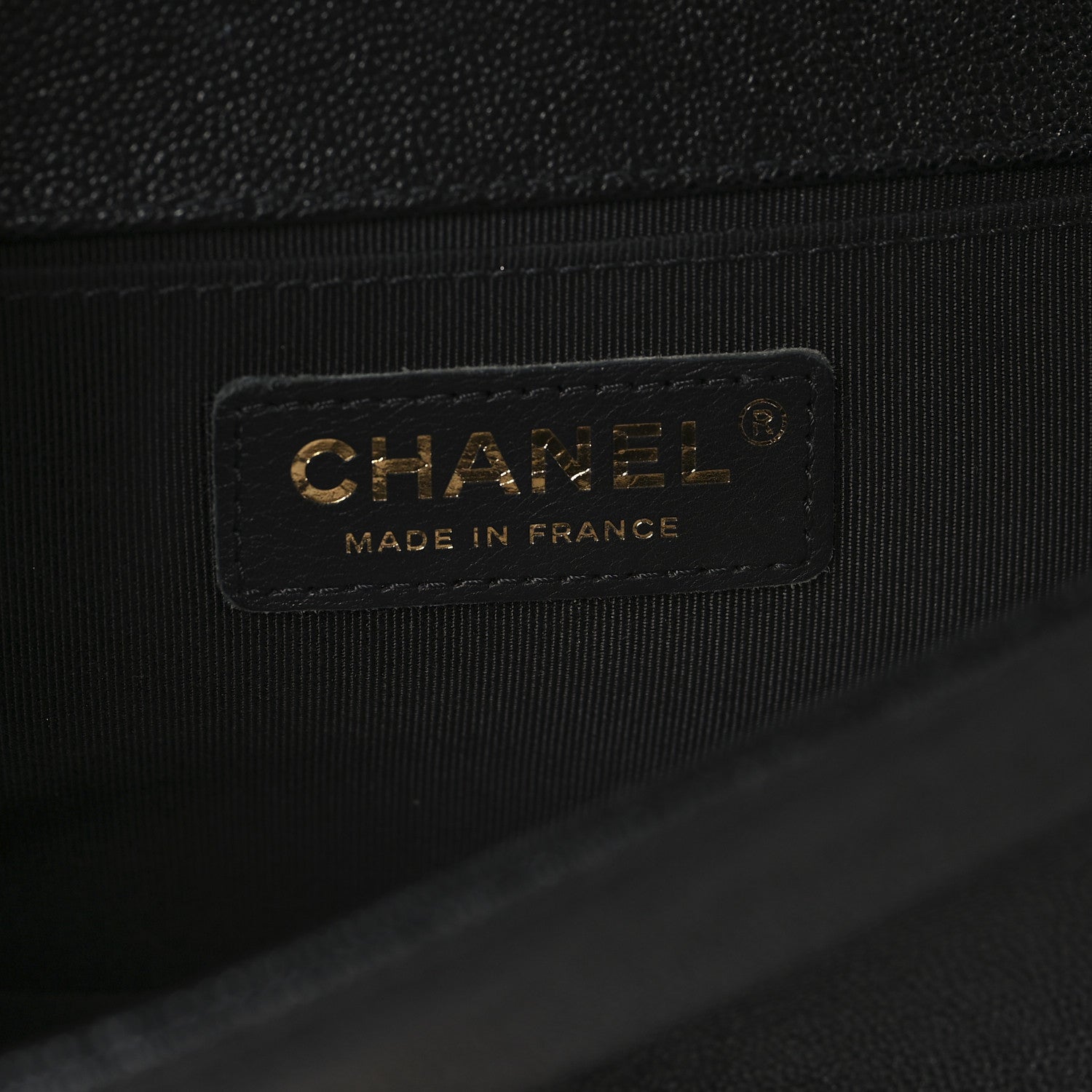 Chanel Caviar Chevron Quilted Medium Boy Flap Black 6 of 11