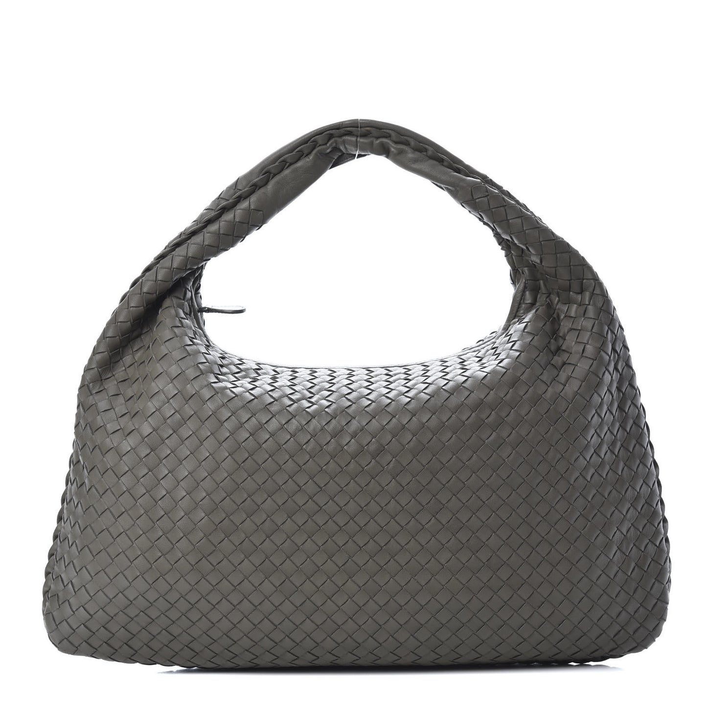 Nappa Intrecciato Large Veneta Hobo Steel