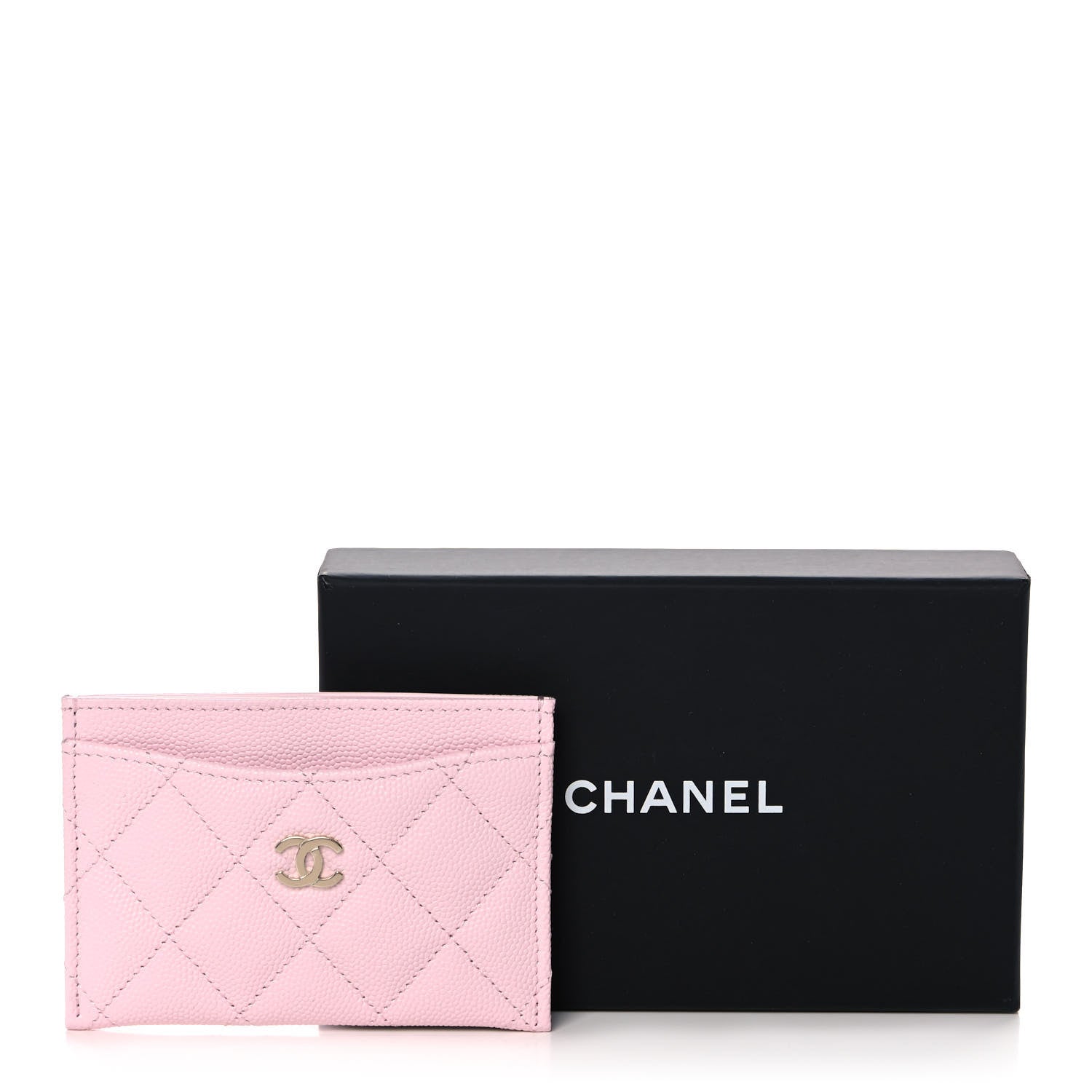 Chanel Caviar Quilted Card Holder Light Pink 9 of 9