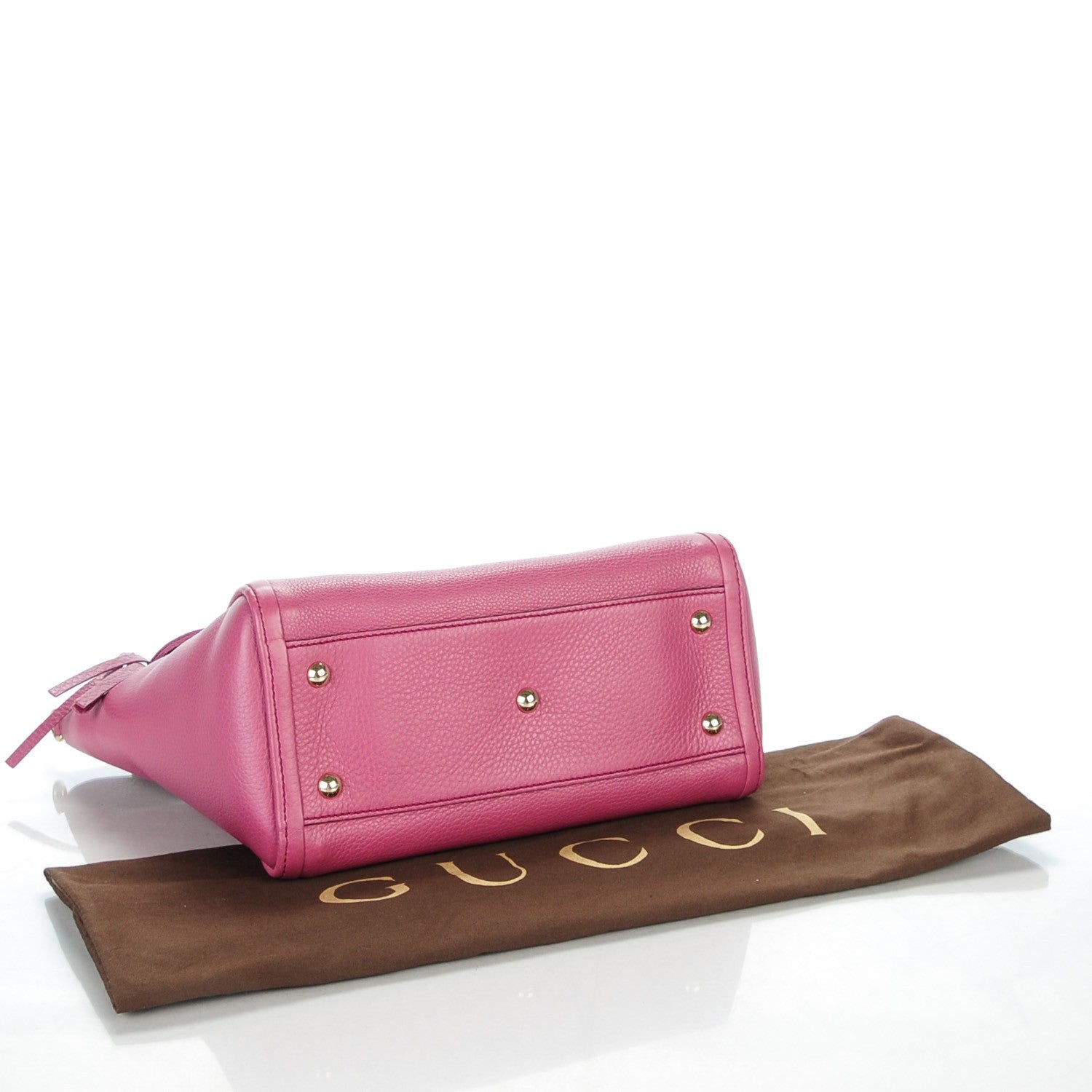 Gucci Pebbled Calfskin Small Soho Top Handle Bag Peonia Flower 4 of 7