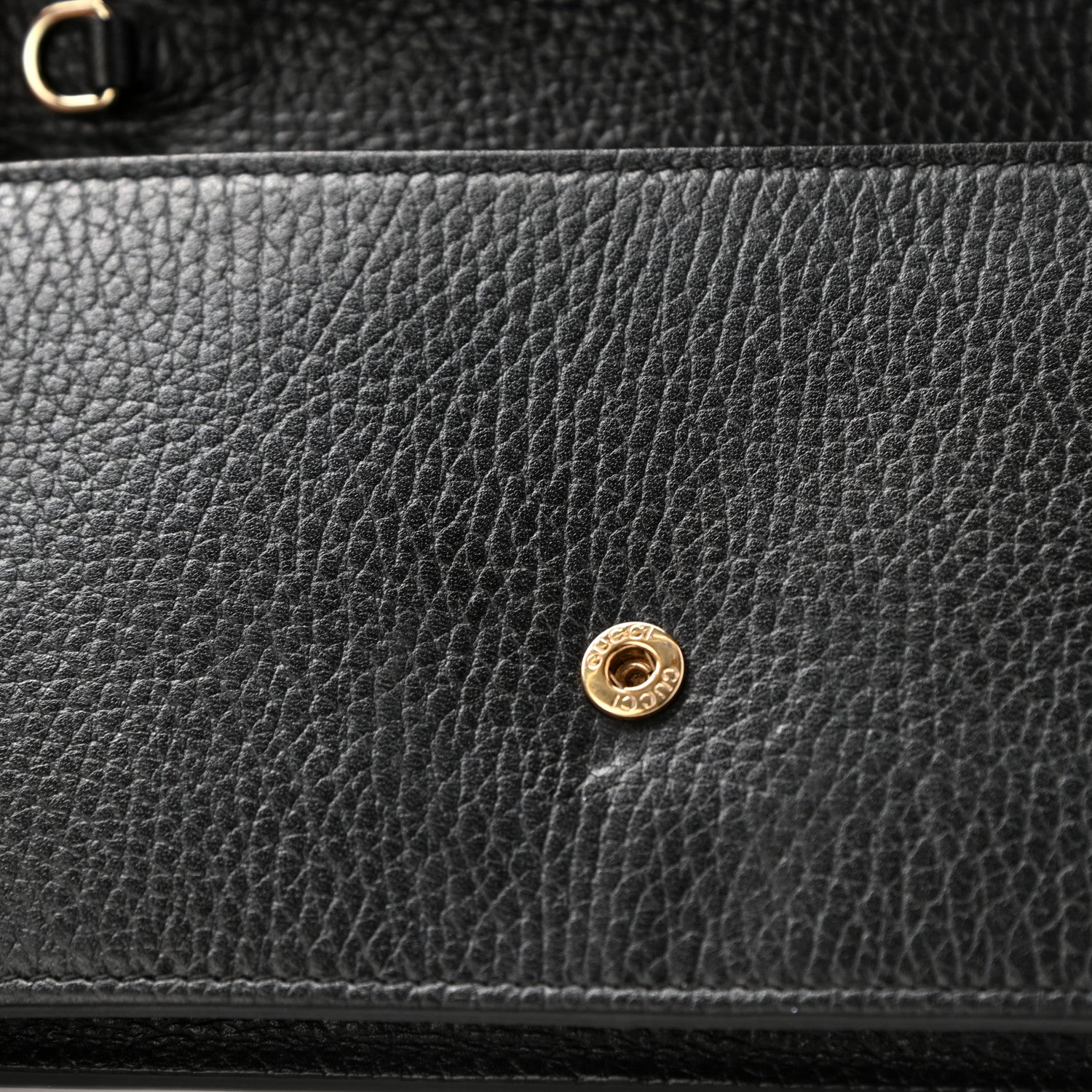 Gucci Dollar Calfskin Interlocking G Chain Wallet Black 14 of 15