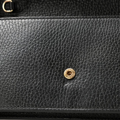 Gucci Dollar Calfskin Interlocking G Chain Wallet Black 14 of 15