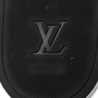 Louis Vuitton Rubber Monogram Eclipse Mens Waterfront Mules 8 Black 8 of 9