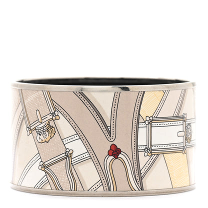 Hermes Enamel Printed Extra Wide Cavalcadour Bracelet 62 1 of 6