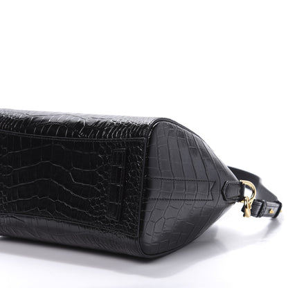 Givenchy Calfskin Crocodile Embossed Mini Antigona Black 9 of 10