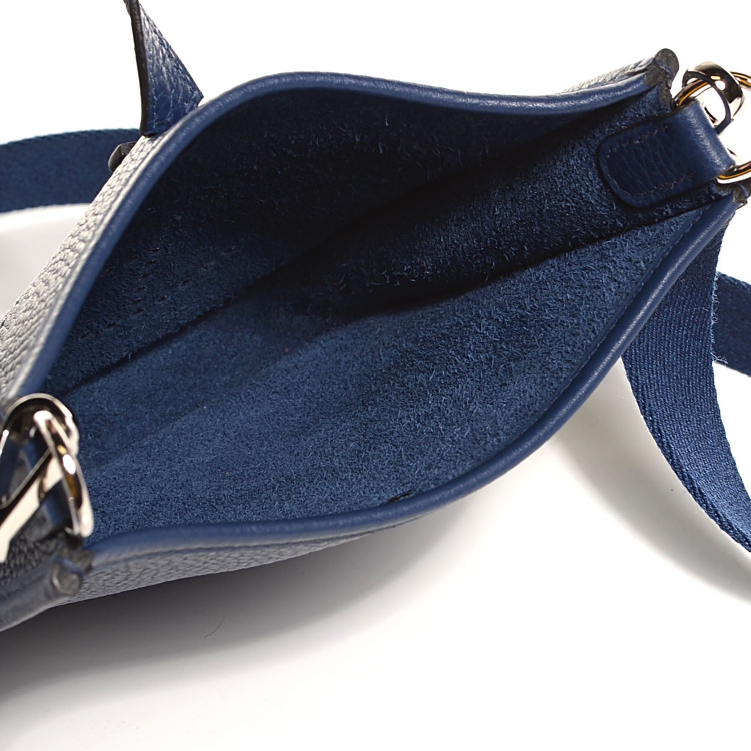 Hermes Taurillon Clemence Evelyne TPM Bleu Saphir 5 of 15