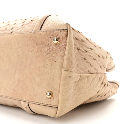 Gucci Ostrich Medium Britt Tote Beige 10 of 10