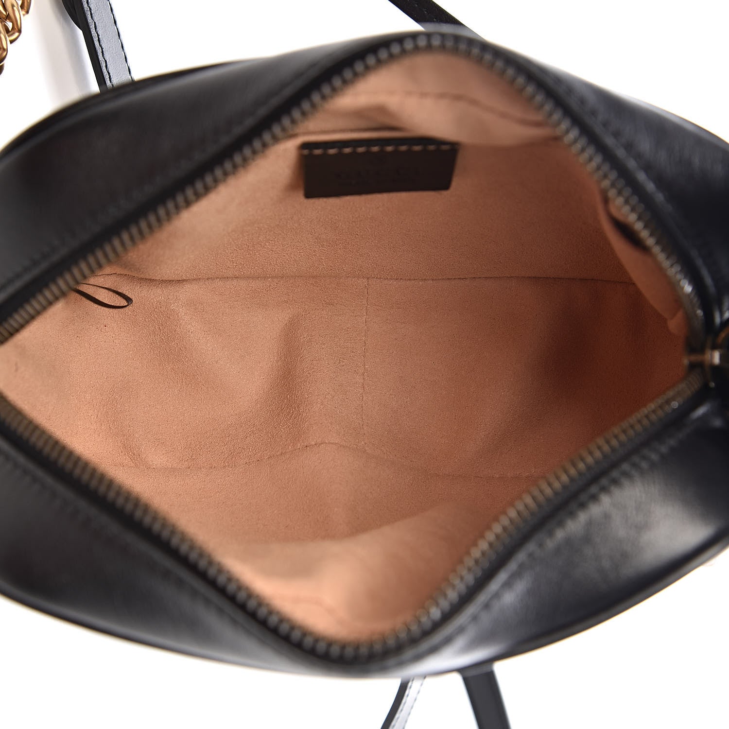 Gucci Calfskin Matelasse Mini GG Marmont Chain Shoulder Bag Black 5 of 10
