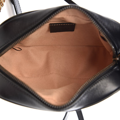 Gucci Calfskin Matelasse Mini GG Marmont Chain Shoulder Bag Black 5 of 10