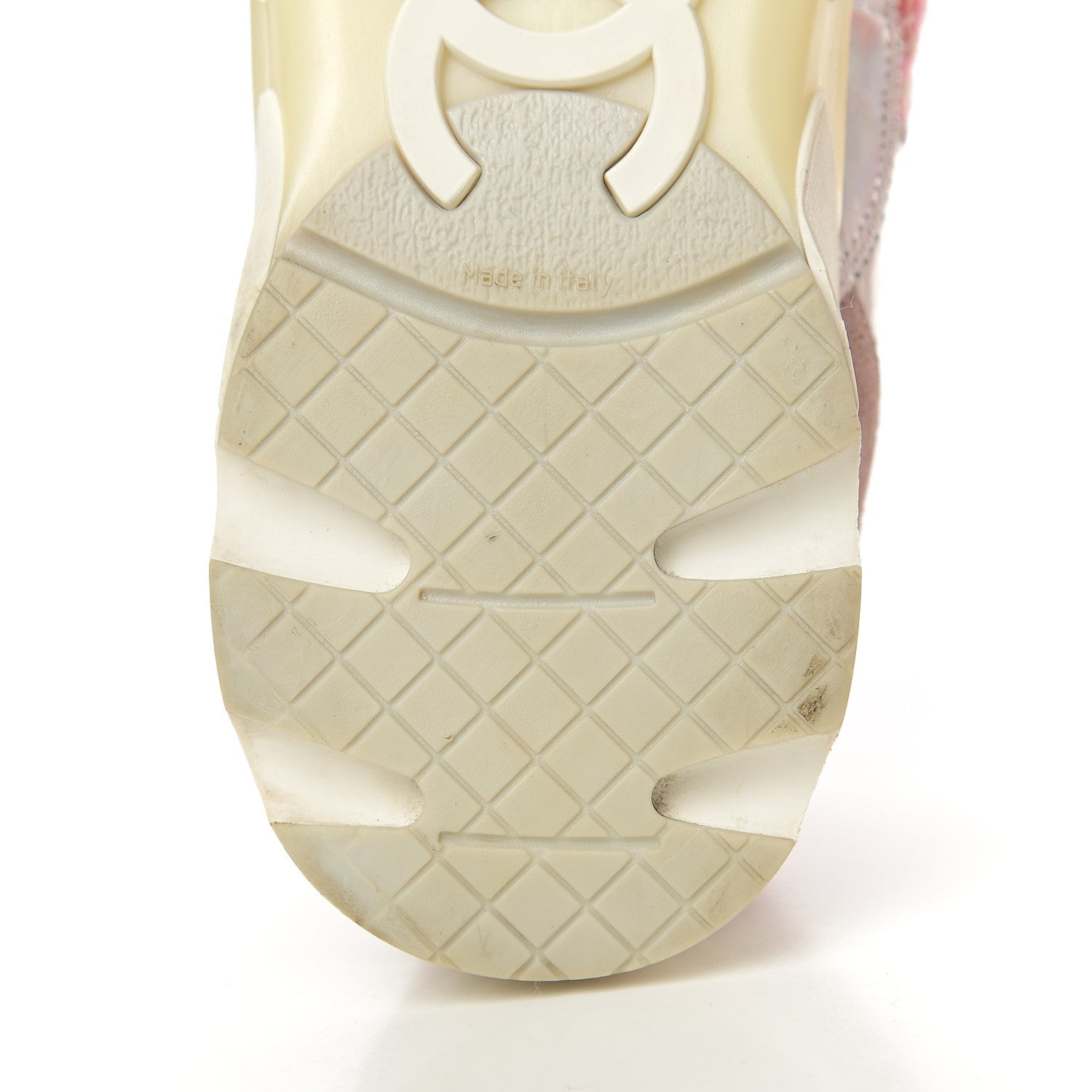 Chanel Tweed Suede Calfskin Sneakers 39 Silver Pink 9 of 11