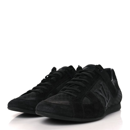 Louis Vuitton Suede Mini Damier Vibes Sneakers 8.5 Black 3 of 7