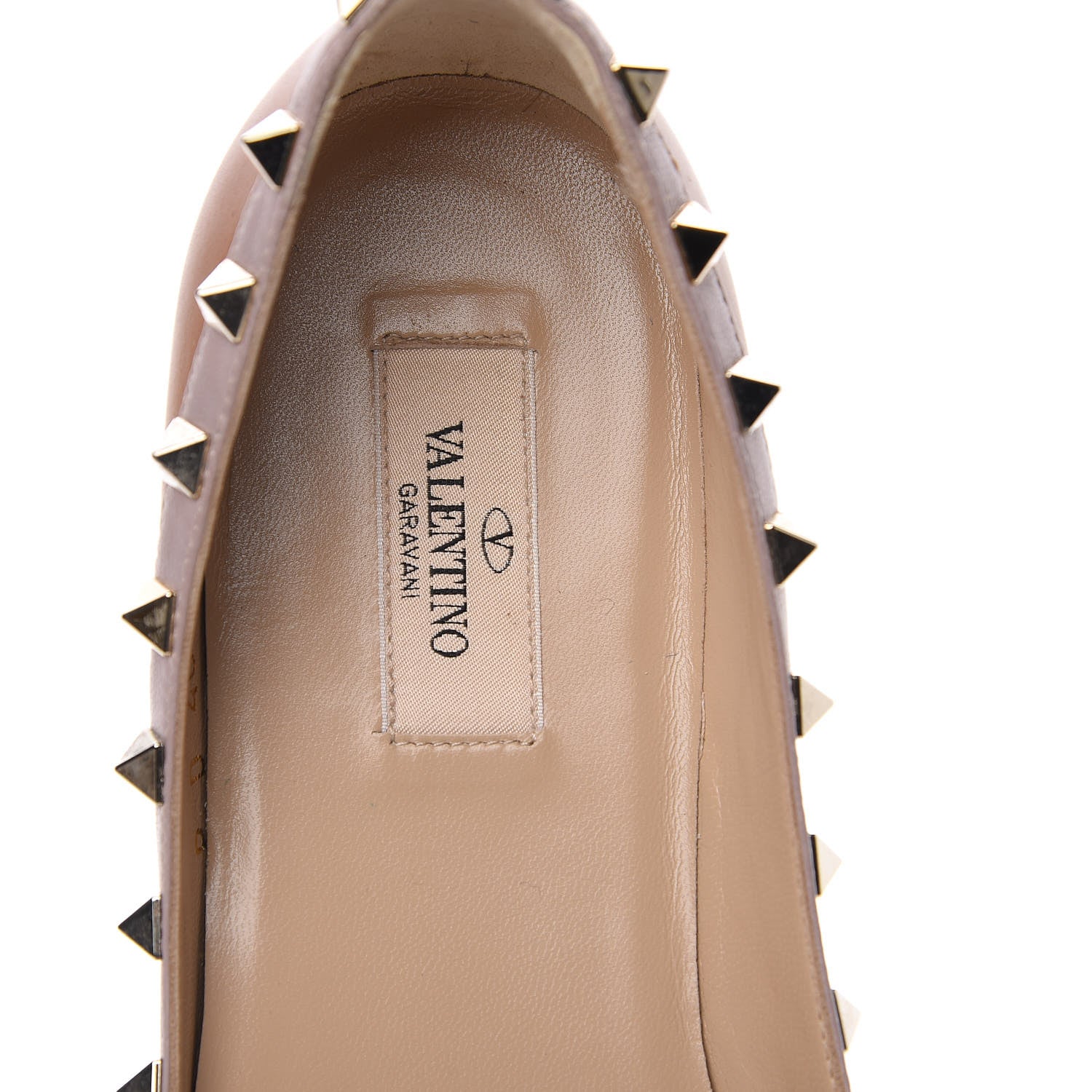 Valentino Garavani Nappa Rockstud Ballerina Flats 39.5 Light Cuir Poudre 6 of 11