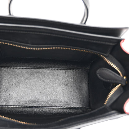 Celine Drummed Calfskin Nubuck Nano Tri-Color Luggage Beige 5 of 10