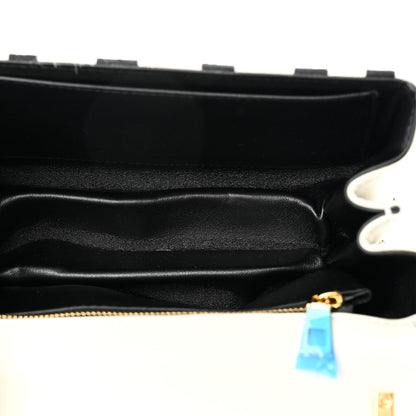 Valentino Garavani Pony Hair Zebra VLogo Stud Sign Shoulder Bag White Black 5 of 11