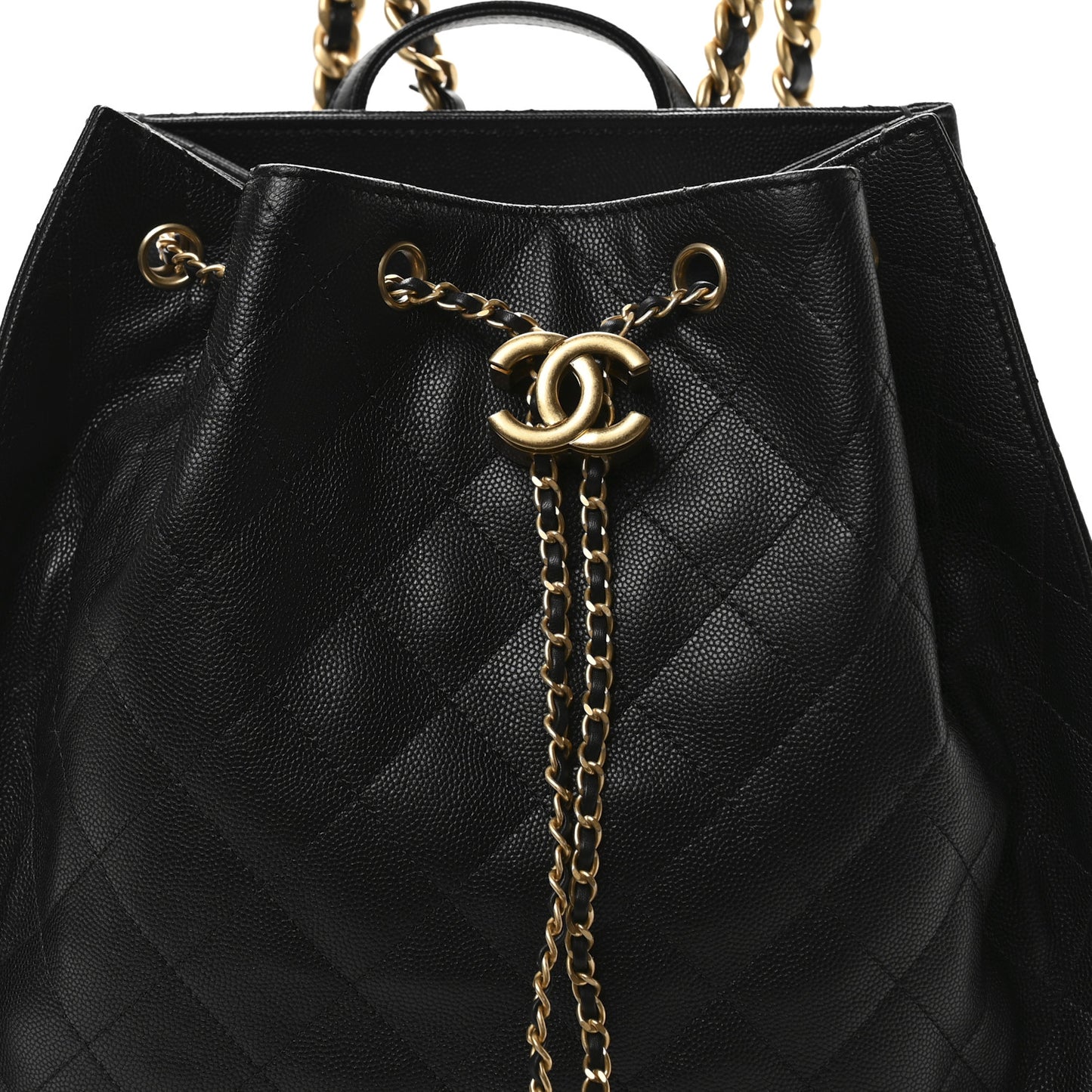 Caviar Quilted Large Chanel 25 Backpack Black